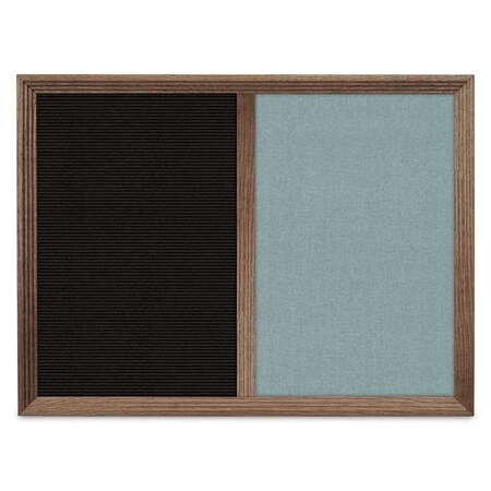 United Visual Products Enclosed Corkboard, 1 Door, 60"x36", 4" Fra UV3417-WHITE-FORBO